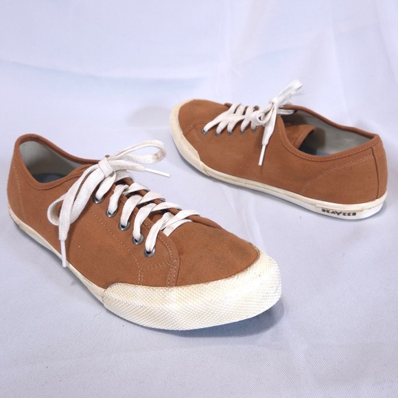SeaVees Shoes - SeaVees Monterey Sneaker Womens 10 Classic Spice Canvas Low Top Brown Earthy